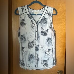 ModCloth Cats Sleeveless Top
